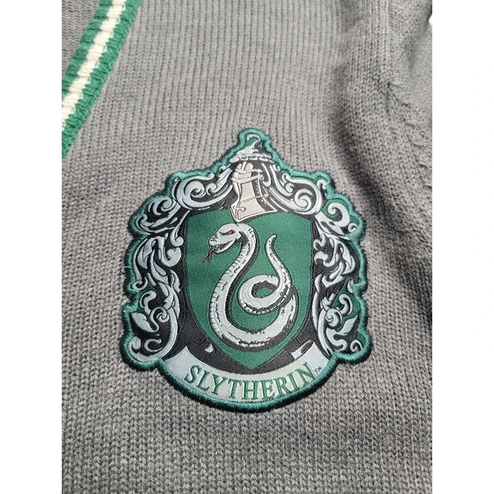Wizarding World of Harry Potter Slytherin House Gray Button‎ Up Cardigan Medium
